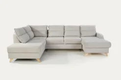 Narożnik rozkładany beżowy HAMAR prawy