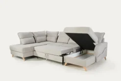 Narożnik rozkładany beżowy HAMAR prawy