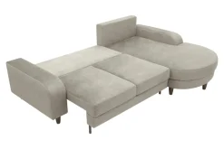 Narożniki|Comfort Line Narożnik rozkładany beżowy NAPOLI prawy