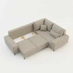 Narożniki|Comfort Line Narożnik rozkładany beżowy PIAVE prawy