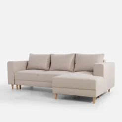 Narożniki|inny Narożnik rozkładany beżowy PERA prawy