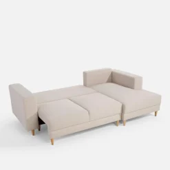 Narożniki|inny Narożnik rozkładany beżowy PERA prawy