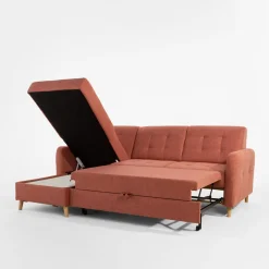 Narożniki|Exline Narożnik rozkładany brzoskwiniowy VOLARE