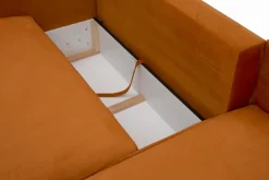 New Form Narożnik rozkładany bursztynowy SUNNY prawy