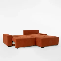 Narożniki|Exline Narożnik rozkładany ceglasty COMODO prawy