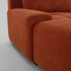 Narożniki|Exline Narożnik rozkładany ceglasty COMODO prawy