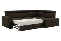 Fresh Narożnik rozkładany ciemnobrązowy COMO prawy