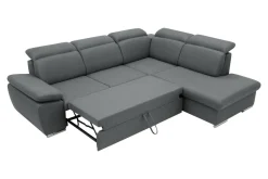New Form Narożnik rozkładany ciemnoszary ALDO prawy