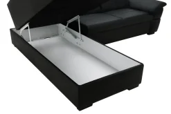 Narożniki|Trend Line Narożnik rozkładany czarny TOWN lewy