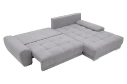 Softi Narożnik rozkładany DL pikowany szary WAVE