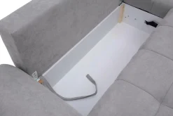 Softi Narożnik rozkładany DL pikowany szary WAVE