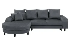 Comfort Line Narożnik rozkładany grafit NAPOLI lewy