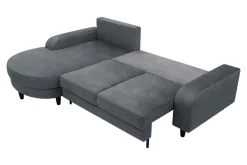 Comfort Line Narożnik rozkładany grafit NAPOLI lewy