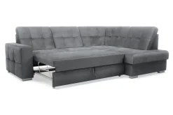 Narożniki|Exline Narożnik rozkładany grafitowy TRENTON prawy