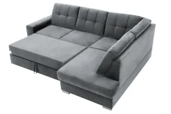 Narożniki|Exline Narożnik rozkładany grafitowy TRENTON prawy