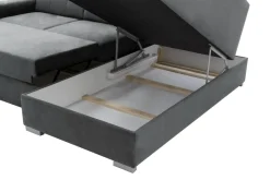 Narożniki|Exline Narożnik rozkładany grafitowy TRENTON prawy