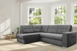 Exline Narożnik rozkładany grafitowy TRENTON lewy