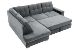 Exline Narożnik rozkładany grafitowy TRENTON lewy