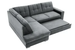 Exline Narożnik rozkładany grafitowy TRENTON lewy