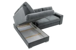 Exline Narożnik rozkładany grafitowy TRENTON lewy