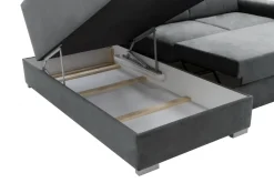 Exline Narożnik rozkładany grafitowy TRENTON lewy