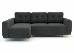 Fresh Narożnik rozkładany grafitowy TENDER lewy