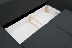 Fresh Narożnik rozkładany grafitowy TENDER prawy