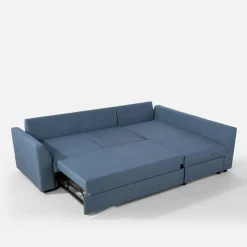 Narożniki|Exline Narożnik rozkładany granatowy SORINO prawy