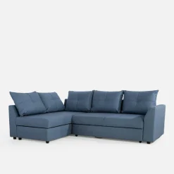 Narożniki|Exline Narożnik rozkładany granatowy SORINO lewy