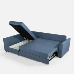 Narożniki|Exline Narożnik rozkładany granatowy SORINO lewy