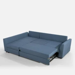 Narożniki|Exline Narożnik rozkładany granatowy SORINO lewy