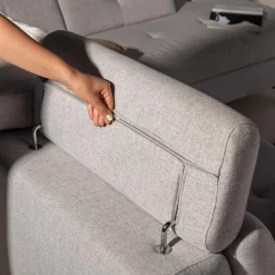 Instilo Narożnik rozkładany jasnoszary SERGIO lewy