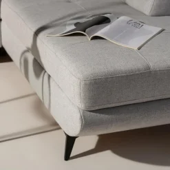 Instilo Narożnik rozkładany jasnoszary SERGIO lewy