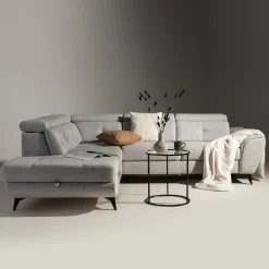 Narożniki|Instilo Narożnik rozkładany jasnoszary SERGIO prawy