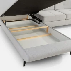 Narożniki|Instilo Narożnik rozkładany jasnoszary SERGIO prawy