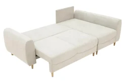 Fresh Narożnik rozkładany kremowy TENDER prawy