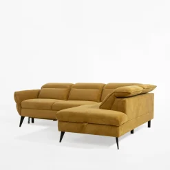 Werdomo Narożnik rozkładany musztardowy ALESSIO L prawy