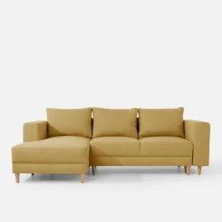 Narożniki|inny Narożnik rozkładany musztardowy PERA lewy