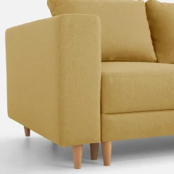 Narożniki|inny Narożnik rozkładany musztardowy PERA prawy