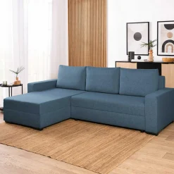 Narożniki|Exline Narożnik rozkładany niebieski ASNA