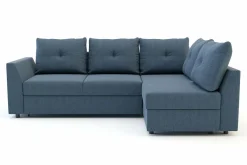 Narożniki|Exline Narożnik rozkładany niebieski SORINO prawy