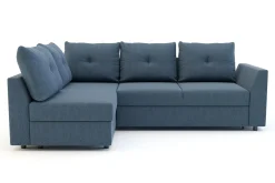 Narożniki|Exline Narożnik rozkładany niebieski SORINO lewy