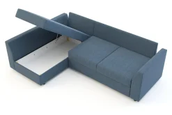 Narożniki|Exline Narożnik rozkładany niebieski SORINO lewy