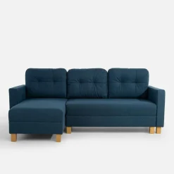 Fresh Narożnik rozkładany niebieski EVEL