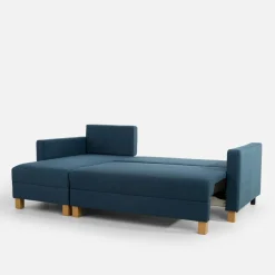 Fresh Narożnik rozkładany niebieski EVEL