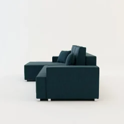 Exline Narożnik rozkładany niebieski z podświetleniem EVERETT lewy