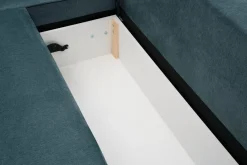 Exline Narożnik rozkładany niebieski z podświetleniem EVERETT lewy