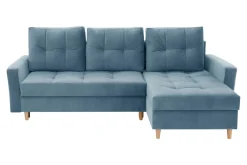 Narożniki|Exline Narożnik rozkładany niebieski ZOYA