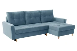 Narożniki|Exline Narożnik rozkładany niebieski ZOYA