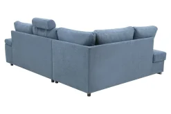 Narożnik rozkładany niebieski GARIX lewy